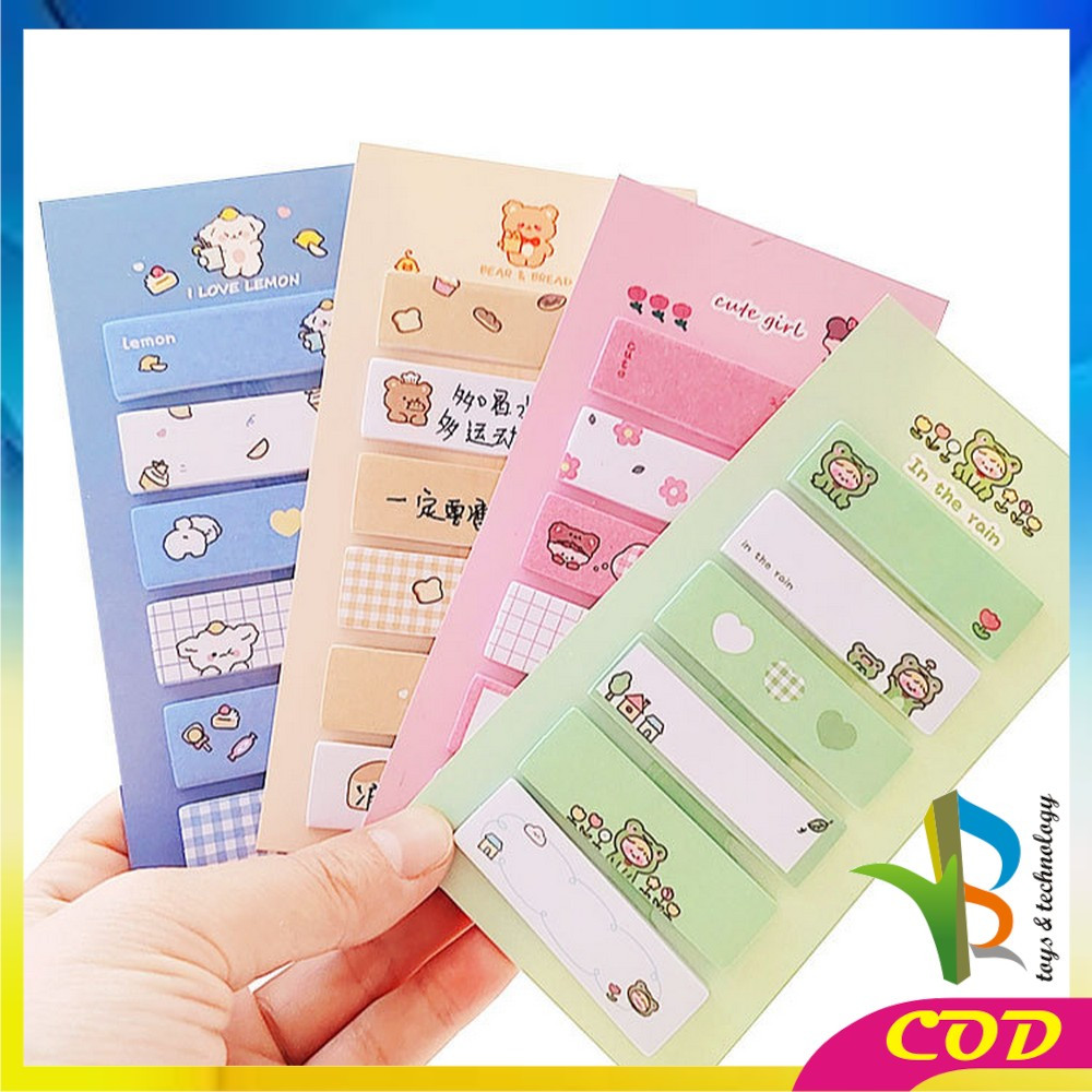 

RB-A79 Sticky Note 6 Baris 120 Lembar Karakter Lucu / Kertas Memo Pembatas Buku Perlengkapan Sekolah / Sticky Notes Tempelan Lucu / 120 Sheets Korean Office Cute Note Import