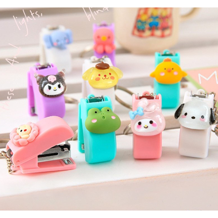 Staples Mini Lucu Stapler Karakter Gantungan Kunci /Staples Lucu Mini Gantungan Kunci Staples Karakt