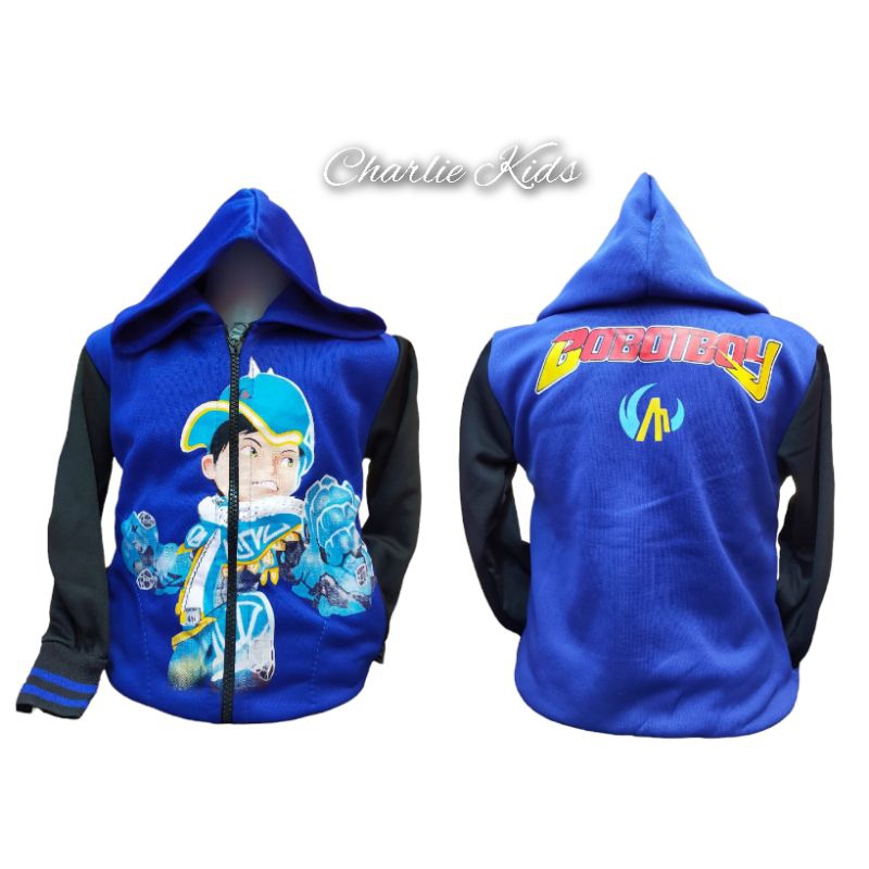 Model Terbaru/Jaket Anak Laki Laki Boboiboy Bahan Fleece/Kids Jacket/Jaket BoBoiBoy Ice Canon/Jaket 