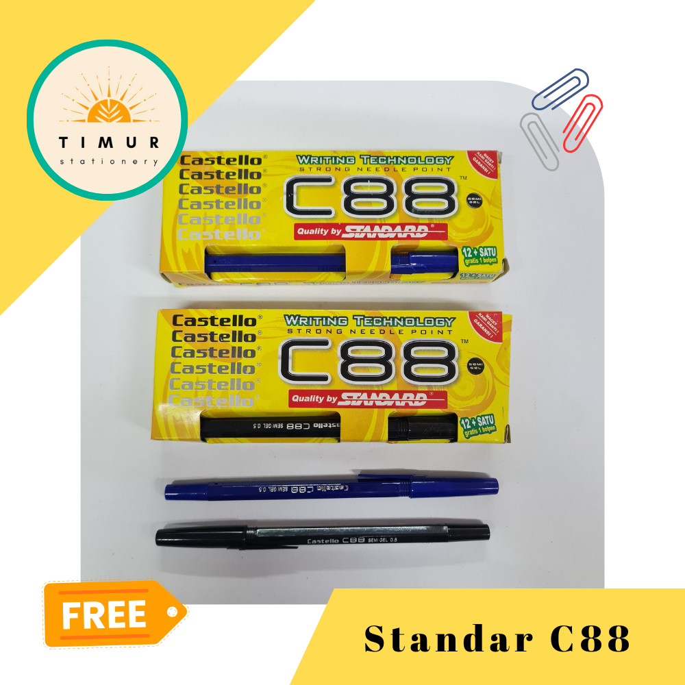 

Pen Standar C88 (12 FREE 1 pc)