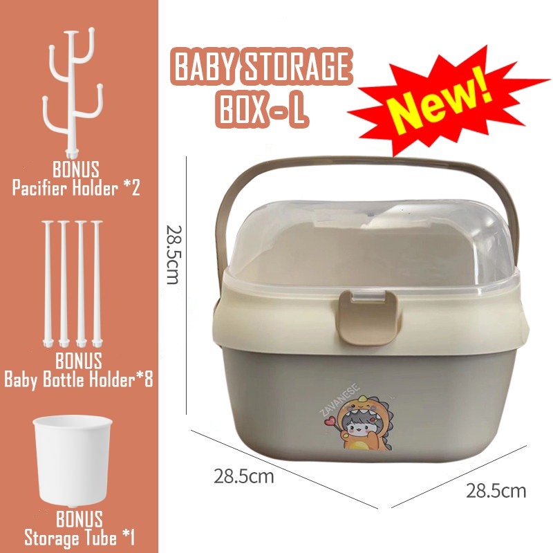 *COD* Rak Pengering Botol Bayi Zavanese Perlengkapan Bayi - Pengering Botol Gelas Serbaguna-LIGHT GREY