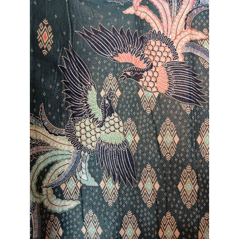 kain batik katun prada batik pola meteran kain batik motif burung