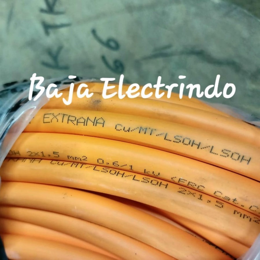 Kabel Tahan Api FRC 2X1,5 mm LSOH @50m Fire Resistant 2x1,5mm 2x1.5 2x1.5mm