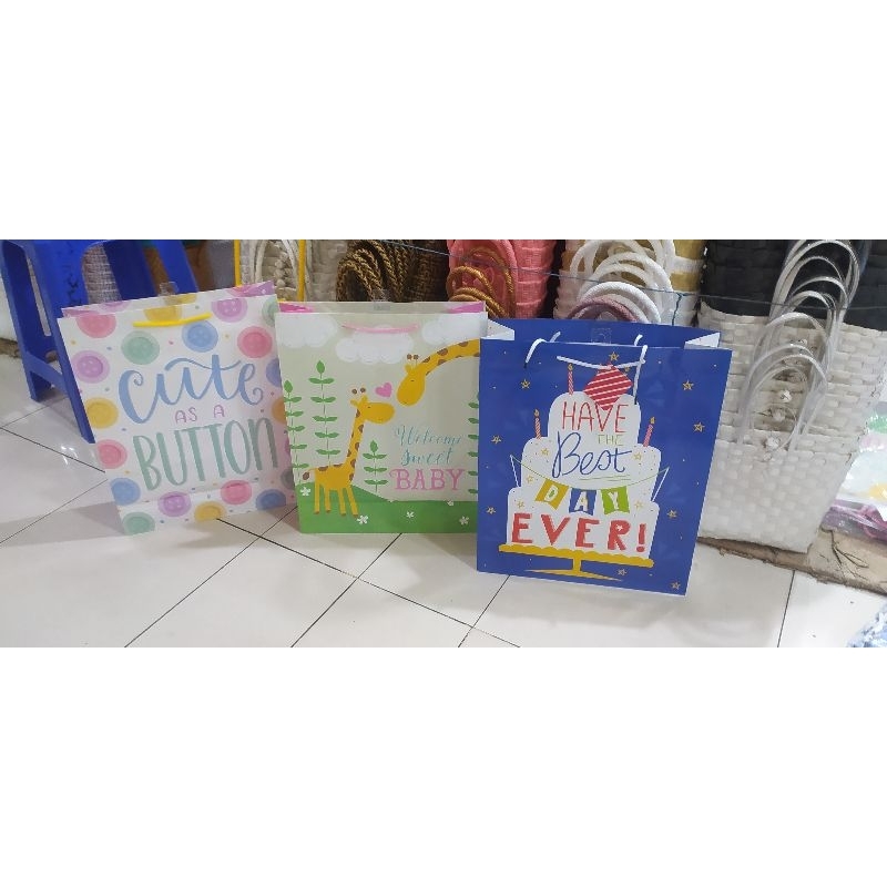 

paper bag xl ulang tahun new isi 12 pcs terlaris dan termurah