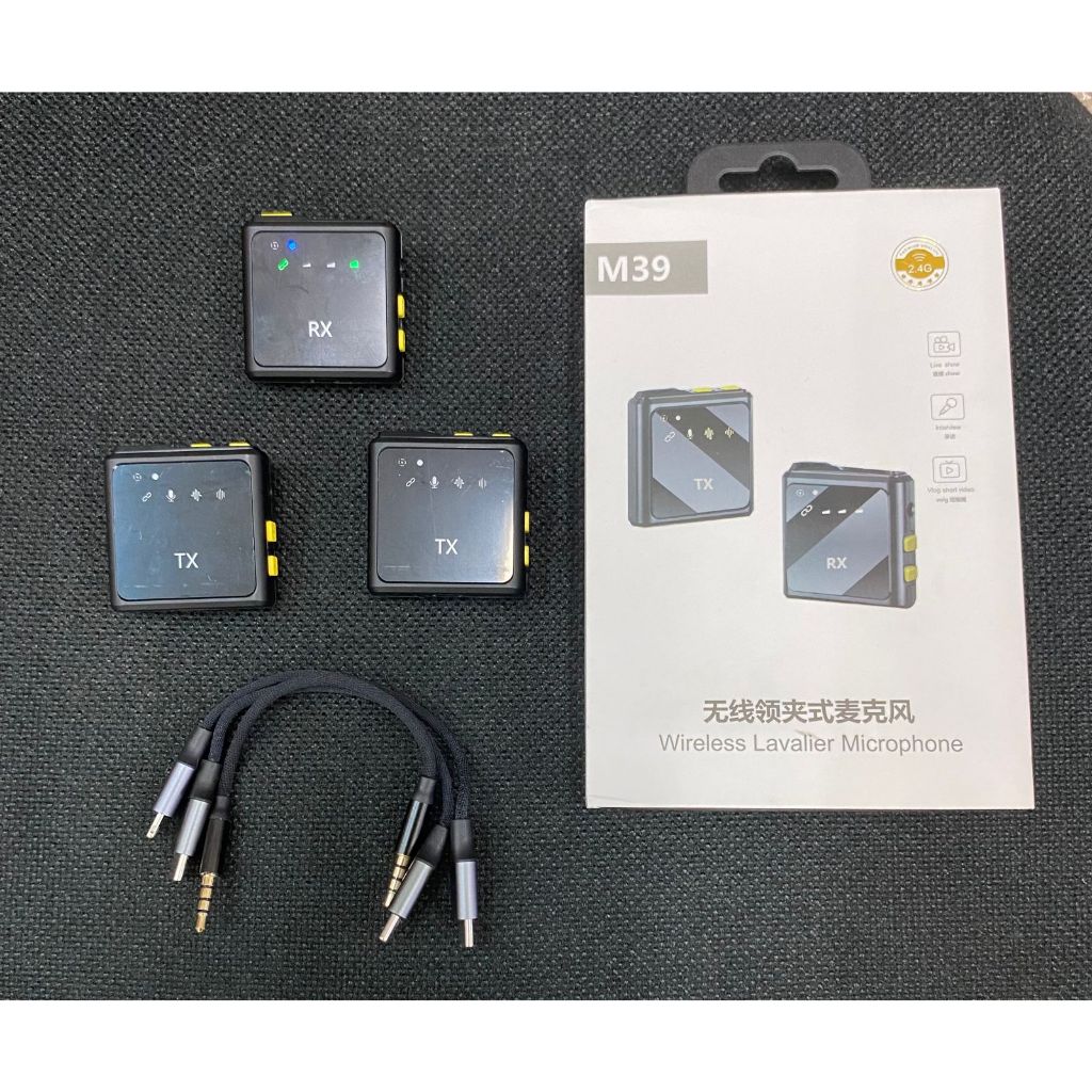 Mic clip On M39 Wireless Double Mic