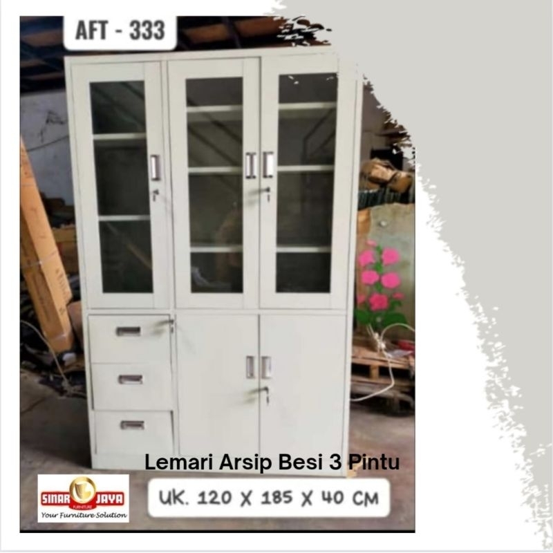 Lemari arsip 3pintu besi - AFT 333