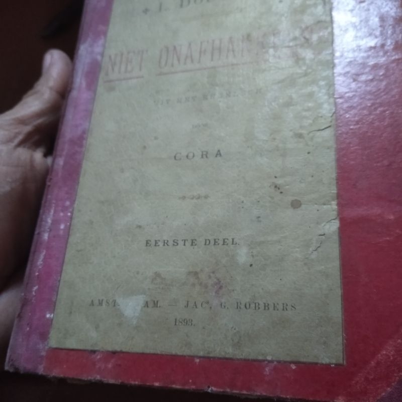 Buku Novel Kuno Novel Lama tahun 1893 Bahasa Belanda Buku Kuno Buku Antik Buku Vintage