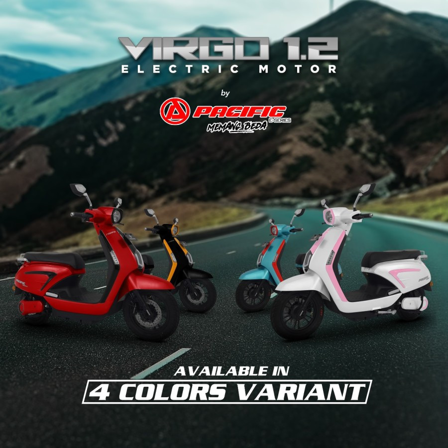 Motor Listrik VIRGO 1.2 by Pacific Electrik Motor Garansi Resmi Termurah