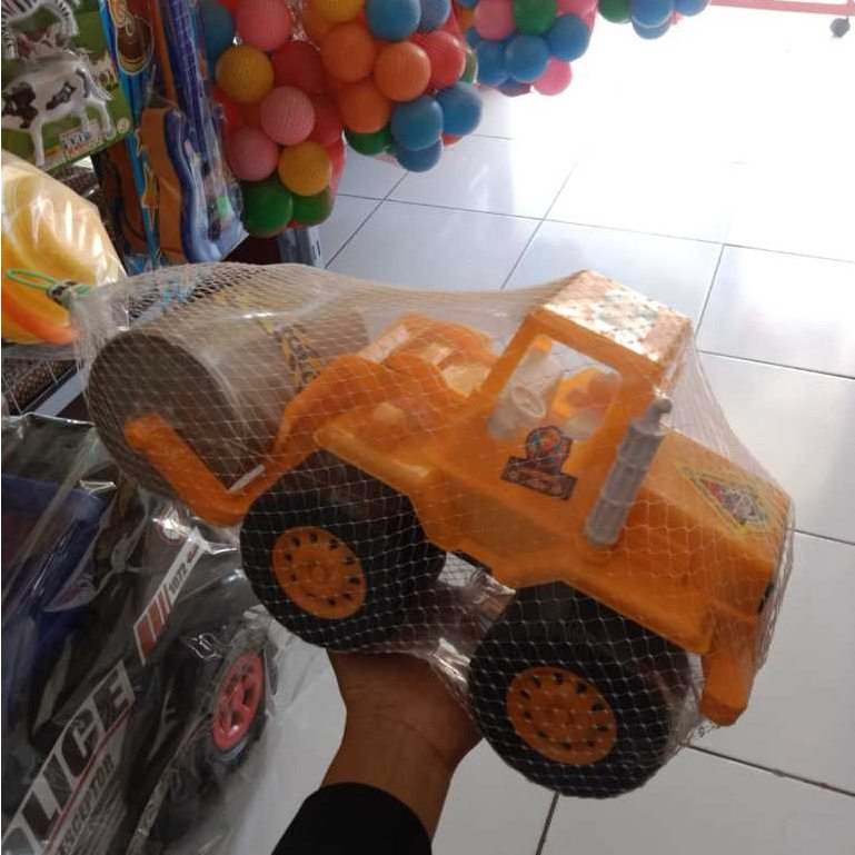 MAINAN ANAK LAKI LAKI MOBIL KONTRUKSI SLENDER ROLLER ASPAL JARING MAINAN EDUKASI