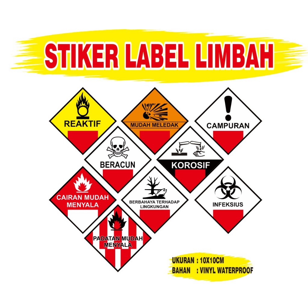 

stiker label limbah B3 / stiker bahan berbahaya dan beracun