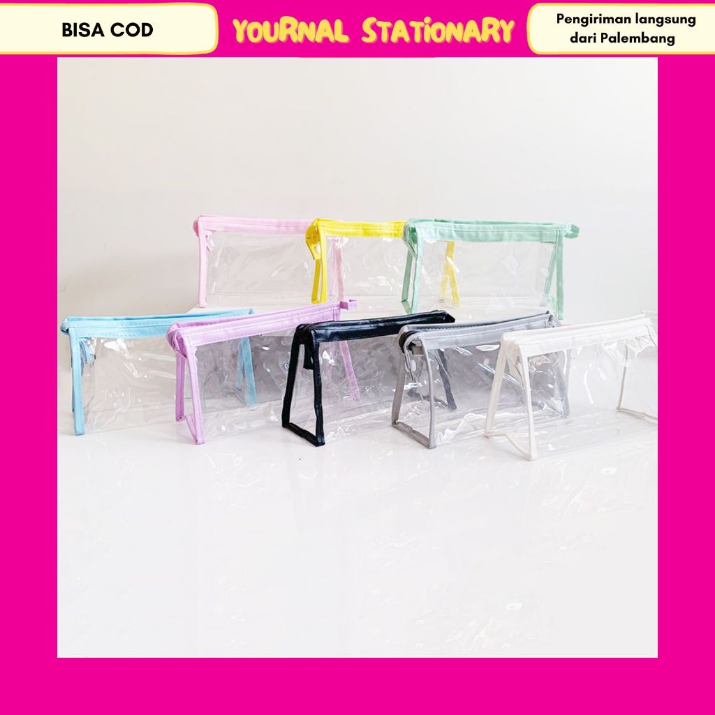 

Pouch Flashee Make Up Transparan Tas Kosmetik Makeup Resleting Serbaguna Organizer Pouch PVC Pouch makeup besar
