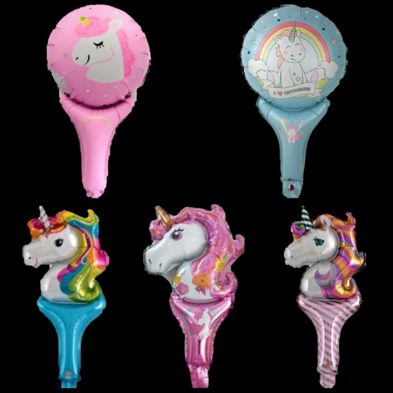 Balon pentung unicorn | balon gagang unicorn | balon pentung motif unicorn | balon gagang motif unic