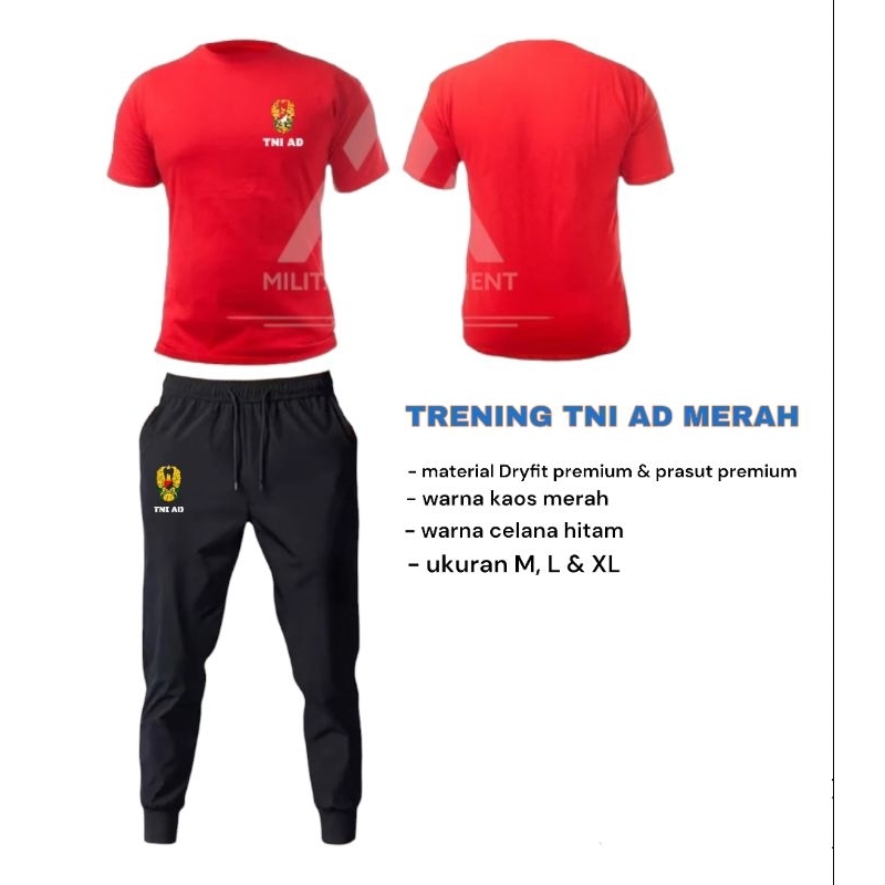 trening tni ad warna merah