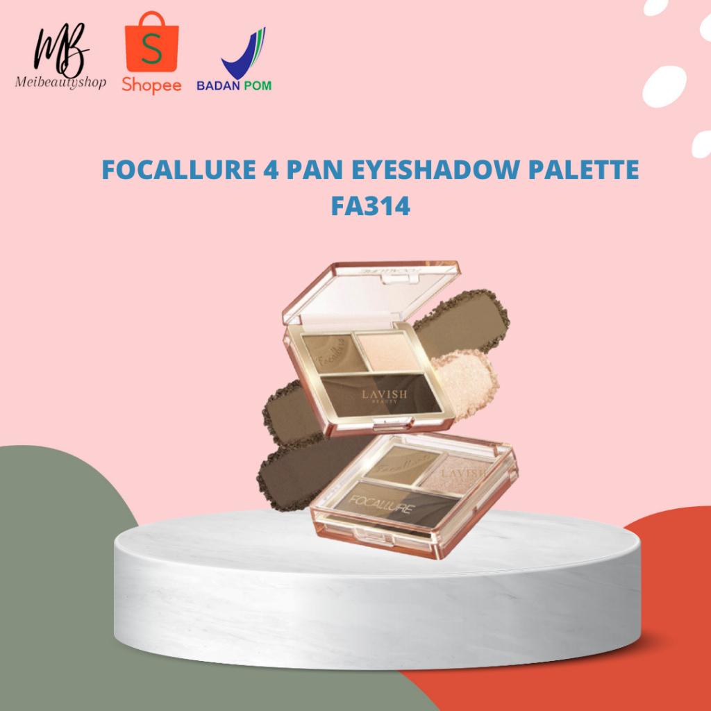 FOCALLURE 4 Pan Eyeshadow Palette FA314