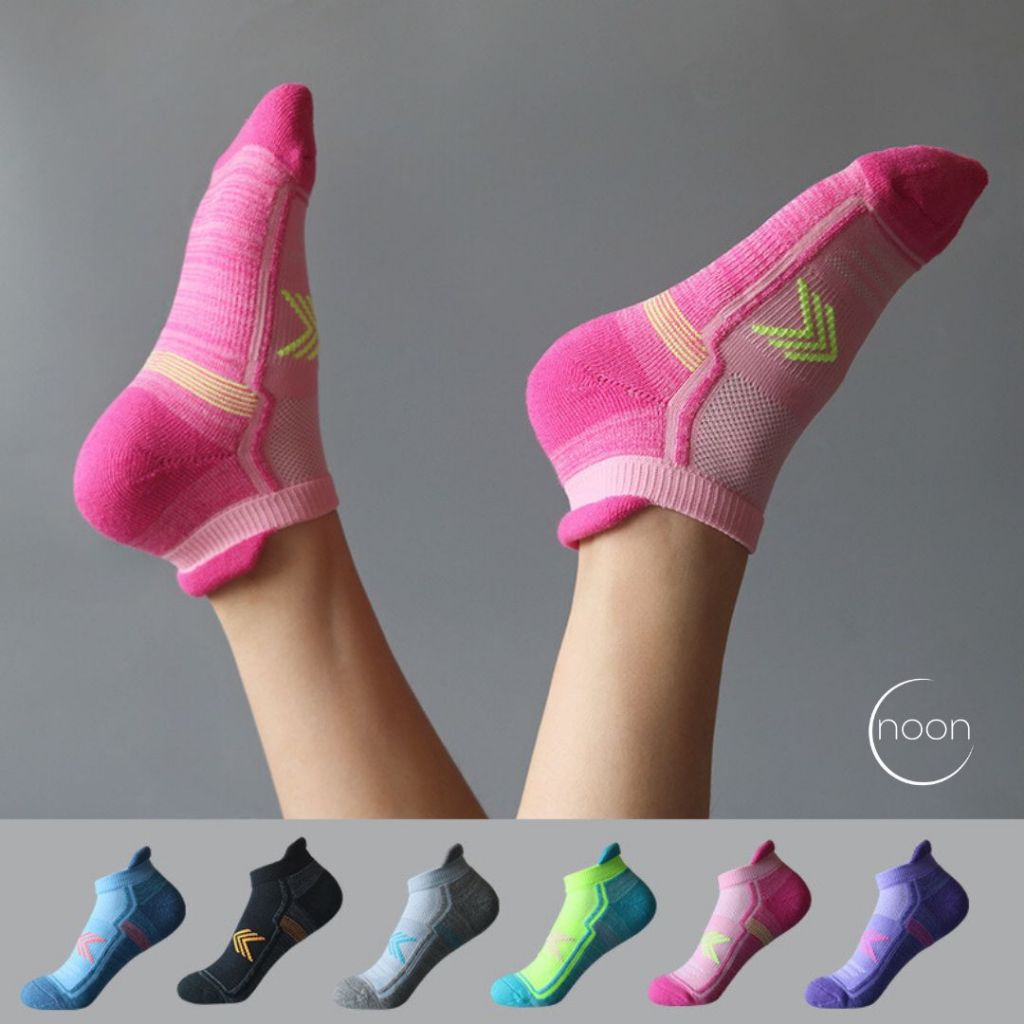 NOON [ thrive (set) / 번창 ] 6 PASANG Kaos Kaki Pendek Wanita Korea Tebal Running Dewasa Semata Heat T