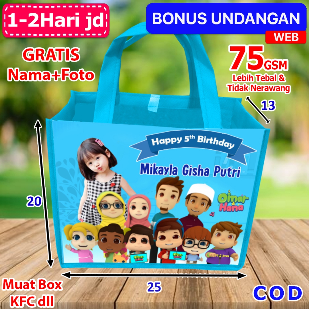 

Tas Pesta Ulang Tahun Anak Omar Hana