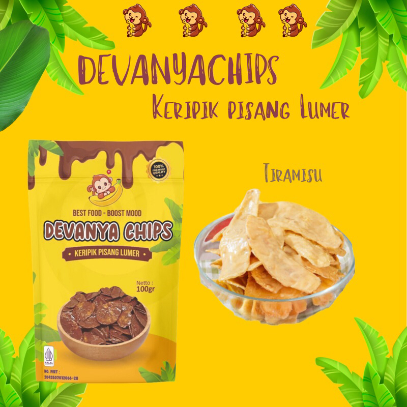 

DEVANYACHIPS-Keripik pisang lumer Tiramisu-