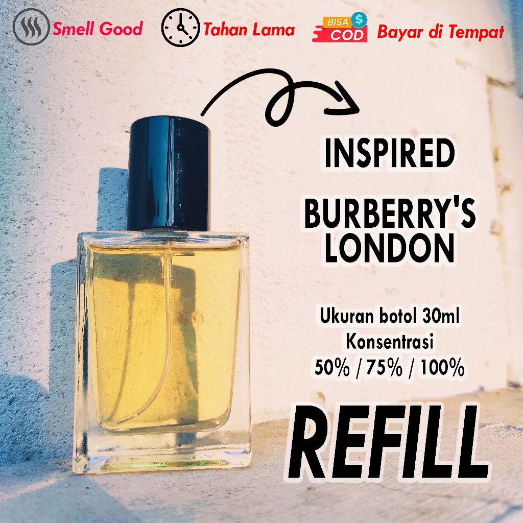 Parfum Parfume Perfume EDP Refil Refill Minyak Wangi Tahan Lama Burberry's London Searah Original Wa