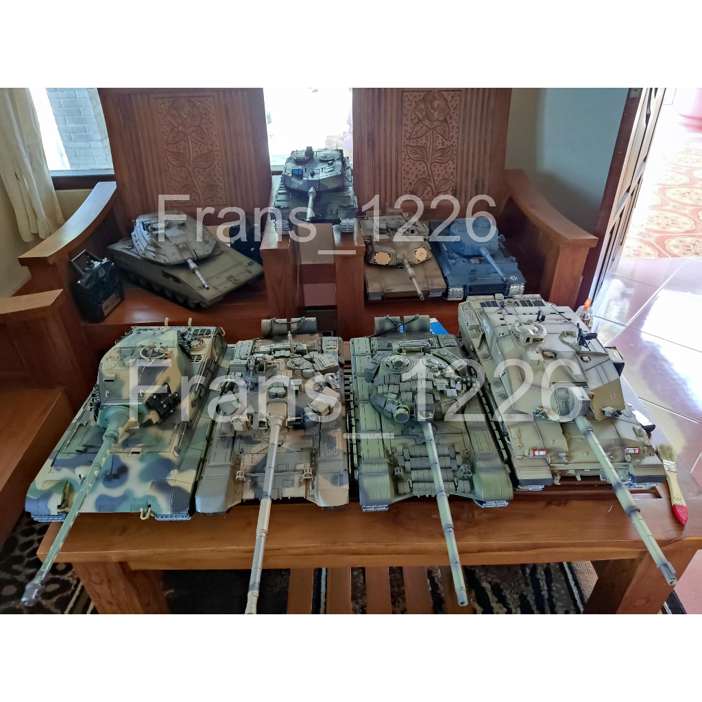 Rc Tank Heng Long Second Tiger 2, Tiger 1, T-72, Leopard 2a6, M1A2 Abrams, Challanger 2, Merkava Mk4