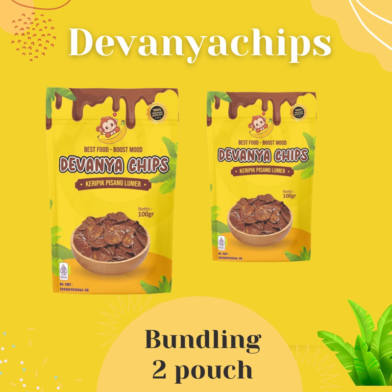

Paket bundling 2 pouch devanyachips-keripik pisang lumer