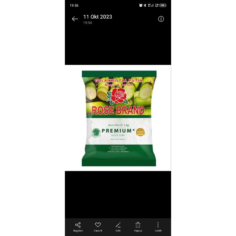 

gula pasir rosebrand 1kg