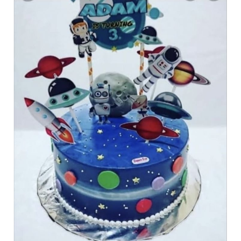 

cake kue ulang tahun astronot