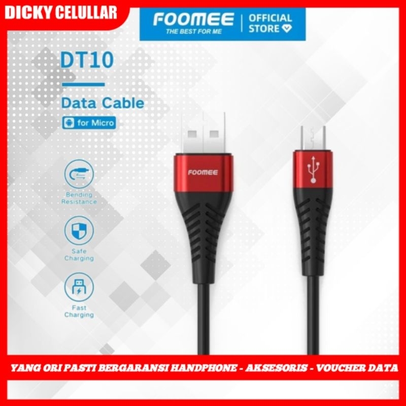 FOOMEE DL10, DQ10, DT10 Data Cable 2.4A Max 1M - Micro