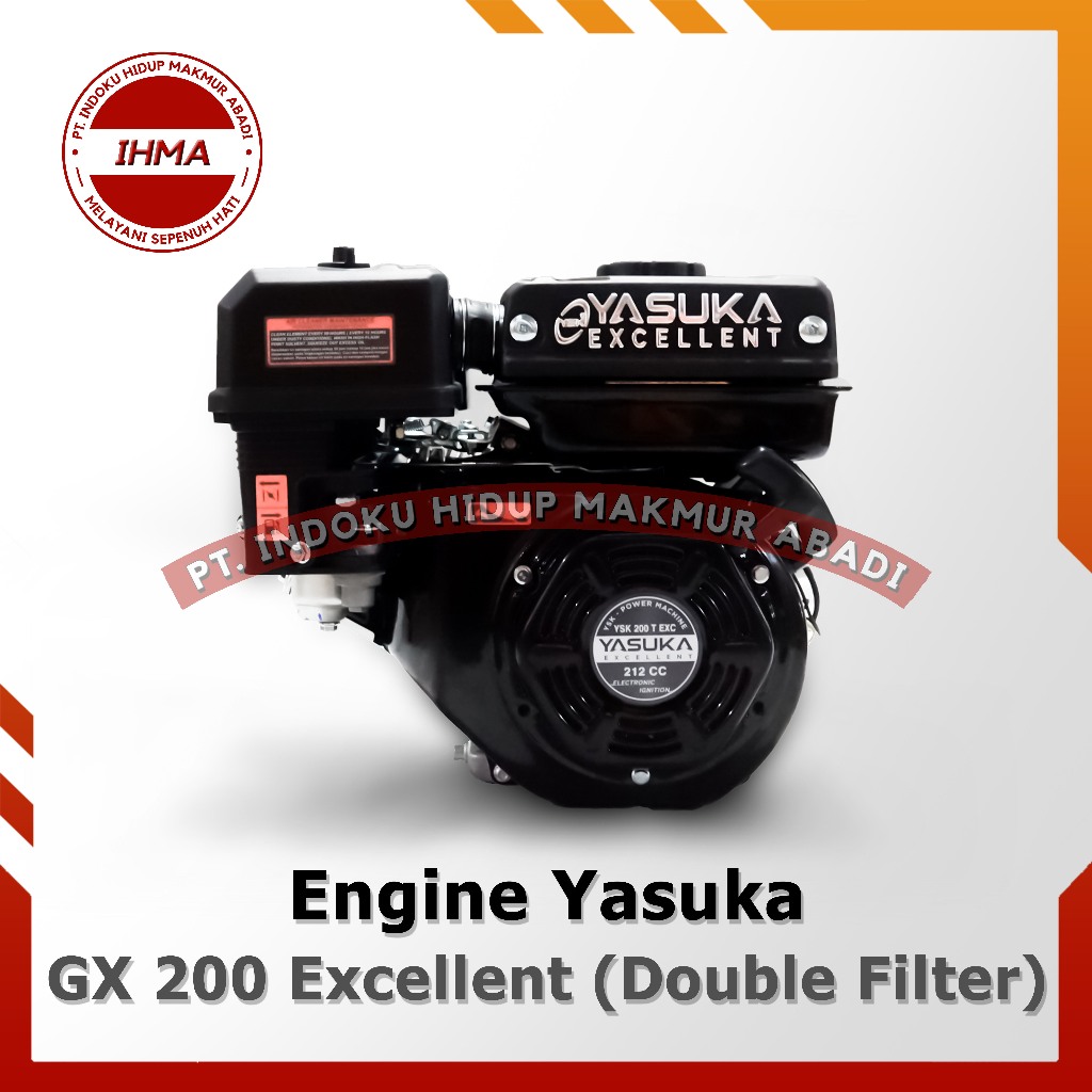 Gasoline Engine Yasuka GX 200 Excellent Double Filter Mesin Serbaguna