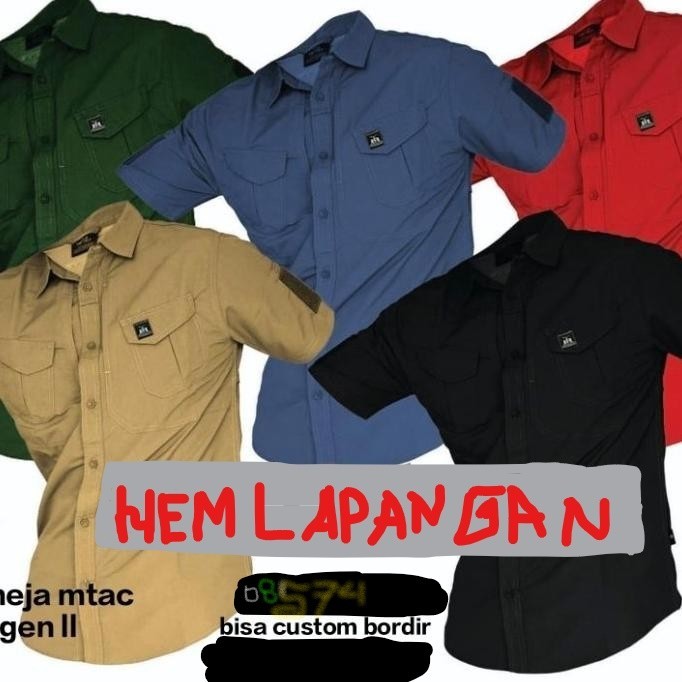 Baju Kemeja Kantor Pria Lengan Pendek Pdl Tactical Big Size Jumbo bY Paulette Murah