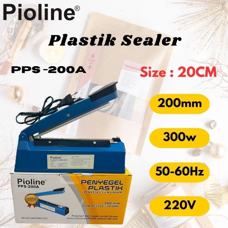 Alat Pres Plastik Listrik/Sealer Merek Pioline Panjang Alat 30 Cm