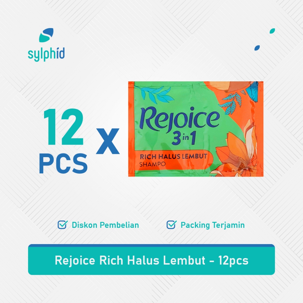 Rejoice Shampoo Rich Halus Lembut 3 in 1 / Sampo Sachet 10 gr (12 pcs)