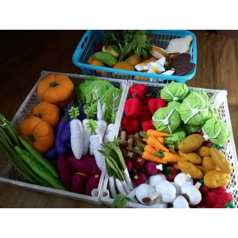 OLEHHIMA - ME - MAINAN EDUKASI - PAKET BUAH SAYUR JAJANAN PASAR - MAINAN EDUKASI - JAJANAN TRADISION