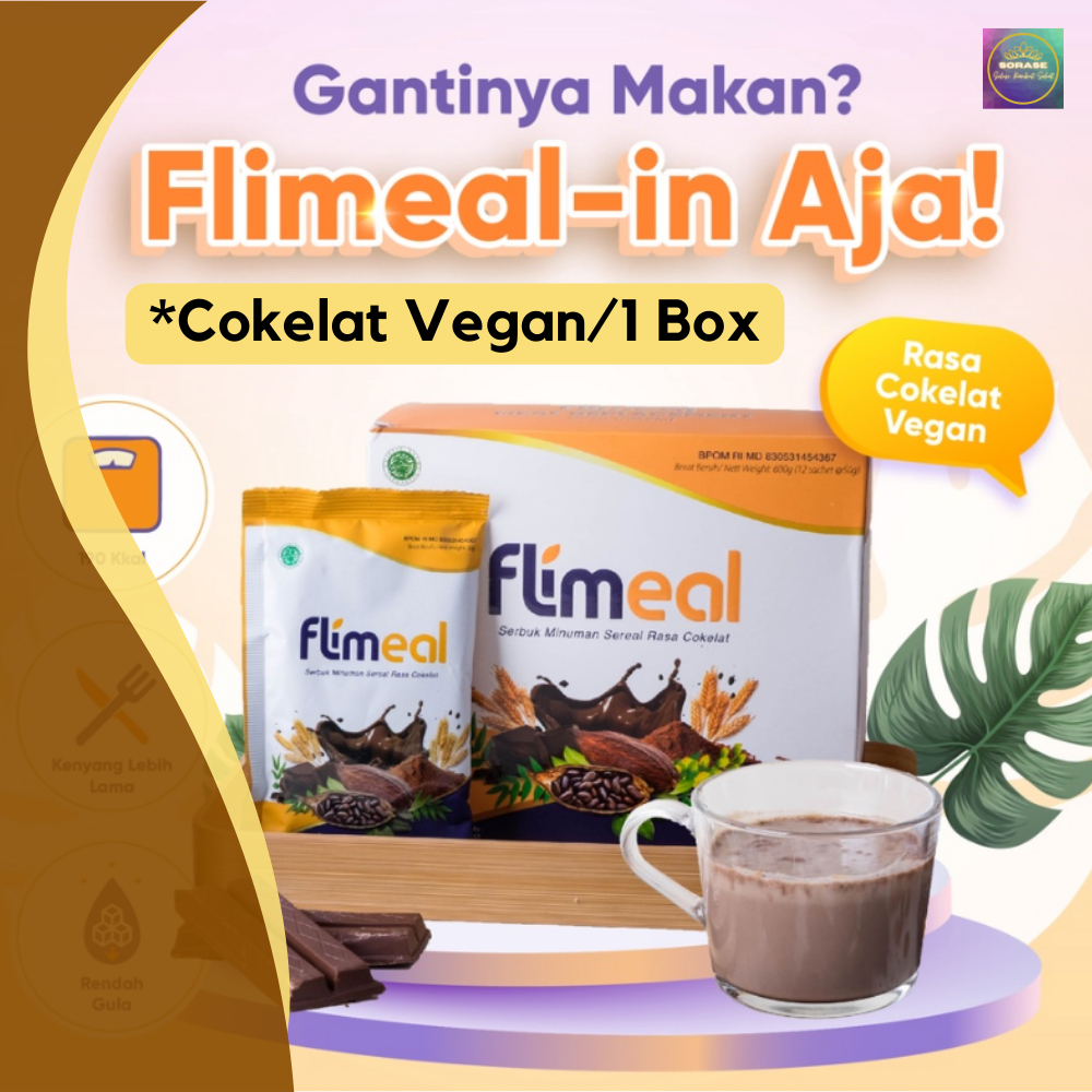 

Flimeal Coklat Vegan 1 Box Makanan Diet Rendah Kalori Penurun Berat Badan Original BPOM