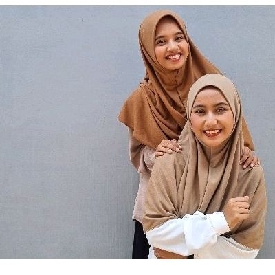 Jilbab Instan Non Pet  Najwa XL Hijab Kaos Bergo Syari Khimar tanpa pet kerudung termurah