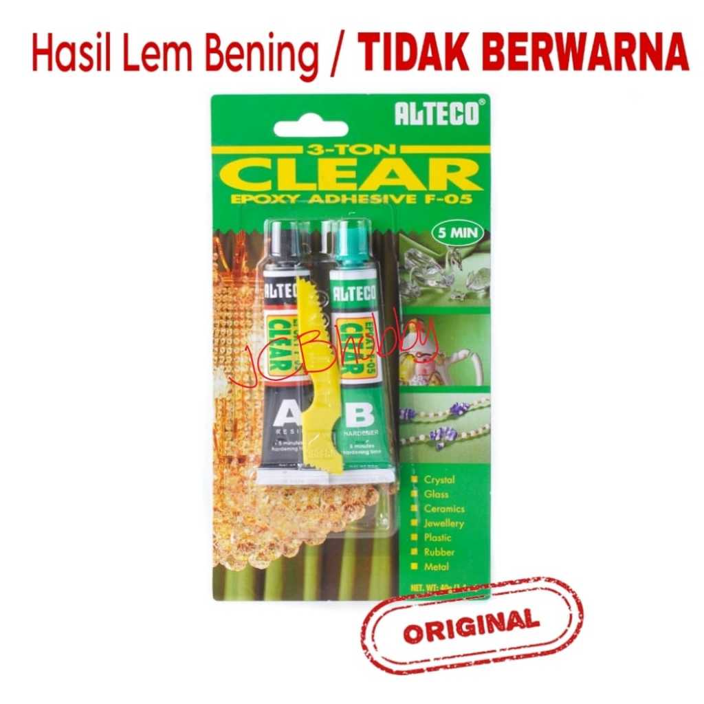 

Lem Alteco 5 menit BENING TIDAK BERWARNA 40 g