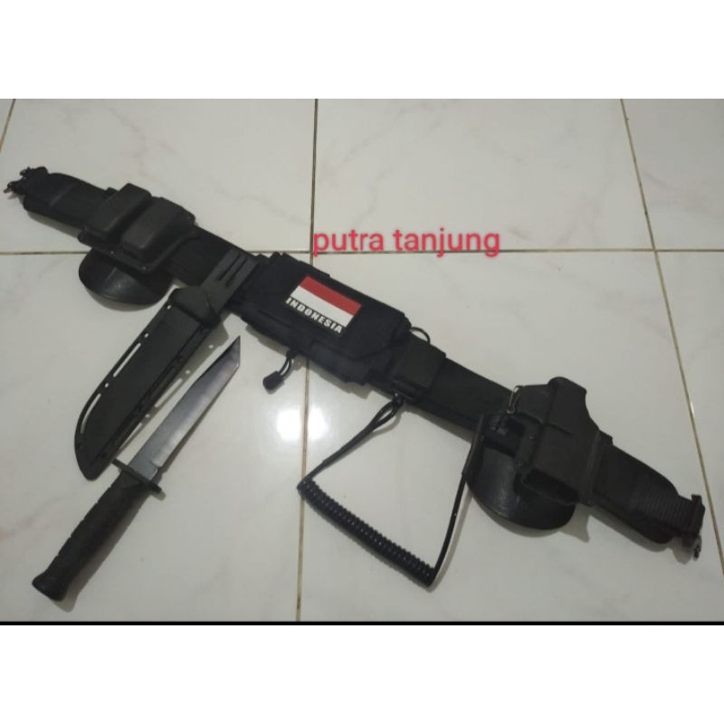 Kopel set tactical army Kopel TNI Kopel holster universal pisau lapangan Kopel lengkap siap pakai