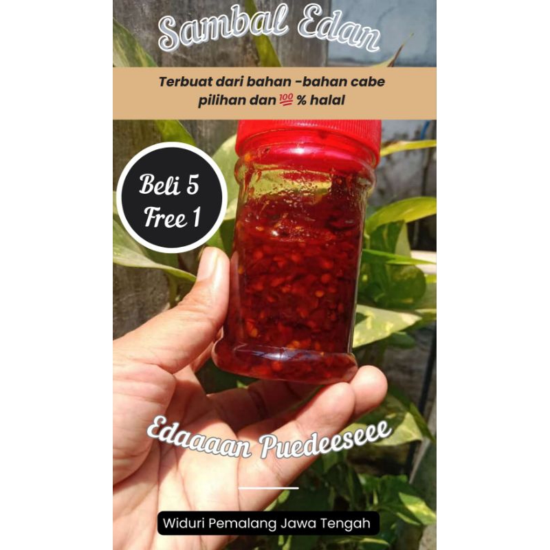 

SAMBAL PEDAS KEMASAN BOTOL 150GR BAHAN ALAMI