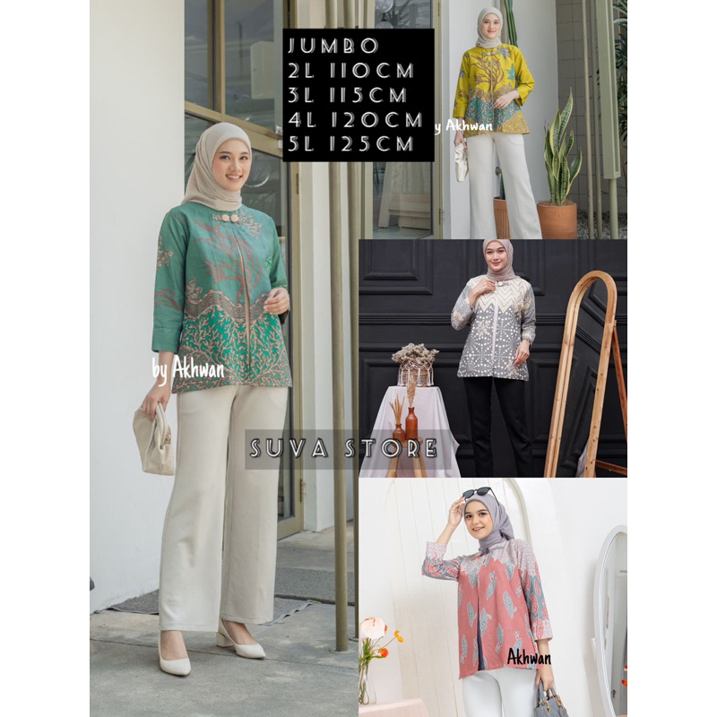 BLOUSE BATIK WANITA JUMBO XXL 3L 4L 5L 6L OUTER BOLERO BATIK WANITA