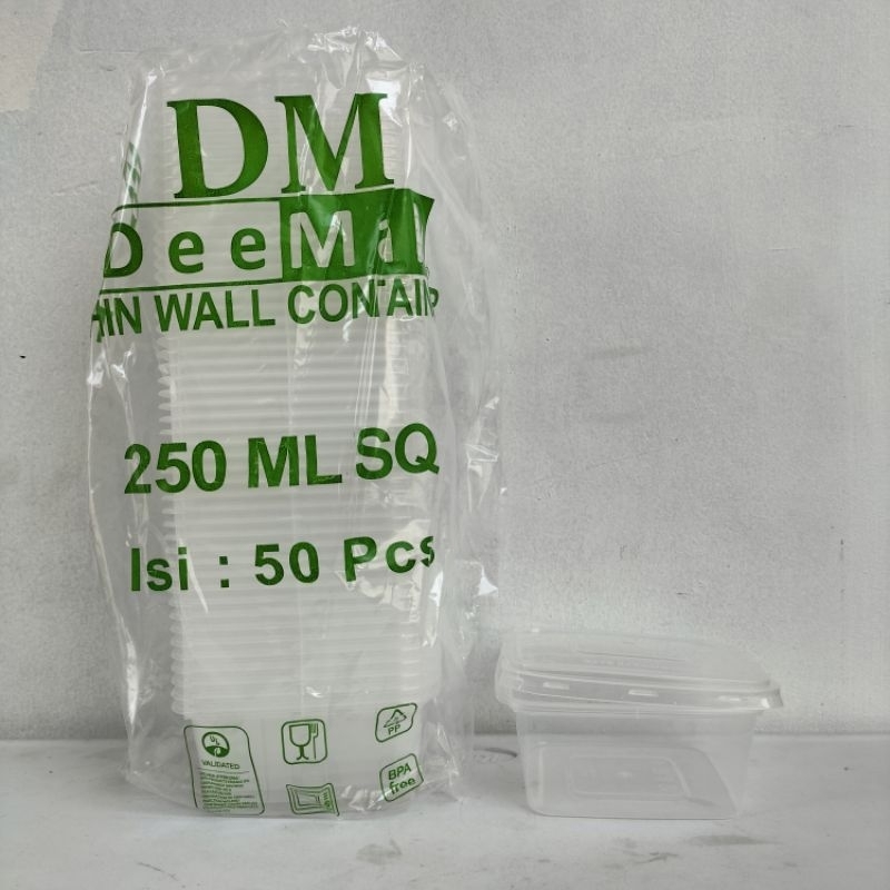 Thinwall DM Uk 250 ML Square/Kotak