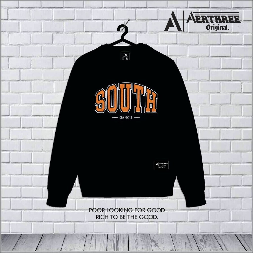 CREWNECK SOUTH BIG SIZE XXL -XXXL PRIA DAN WANITA FONT BORDIR- SWITER PRIA DAN WANINA UKURAN JUMBO