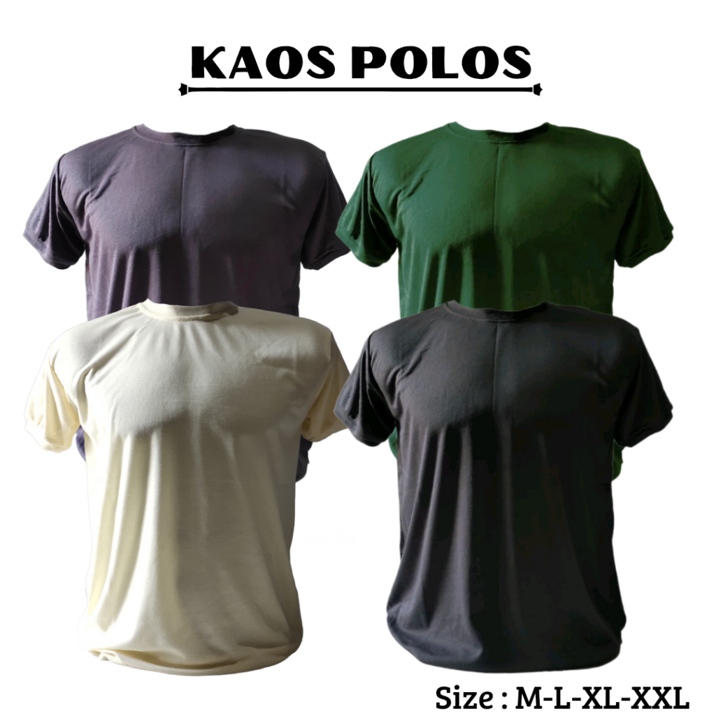 Kaos Polos Coklat Cream Hitam Army Kerah Pendek Kaos Satpam Security Kaos Polisi Tni