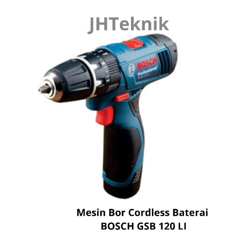 JHteknik Mesin Bor Cordless Baterai 12V BOSCH GSB 120 LI ASLI ORIGINAL BOSCH