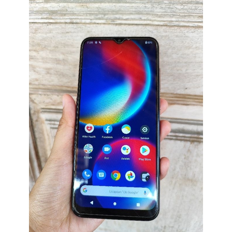 Smartphone Second Wiko View 4 (64 gb/3gb) Warna Cosmic Blue