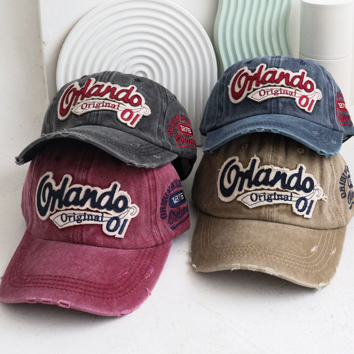 ORLANDO - Topi Baseball Bordir ORLANDO Korean Style Cotton Jeans Premium Unisex