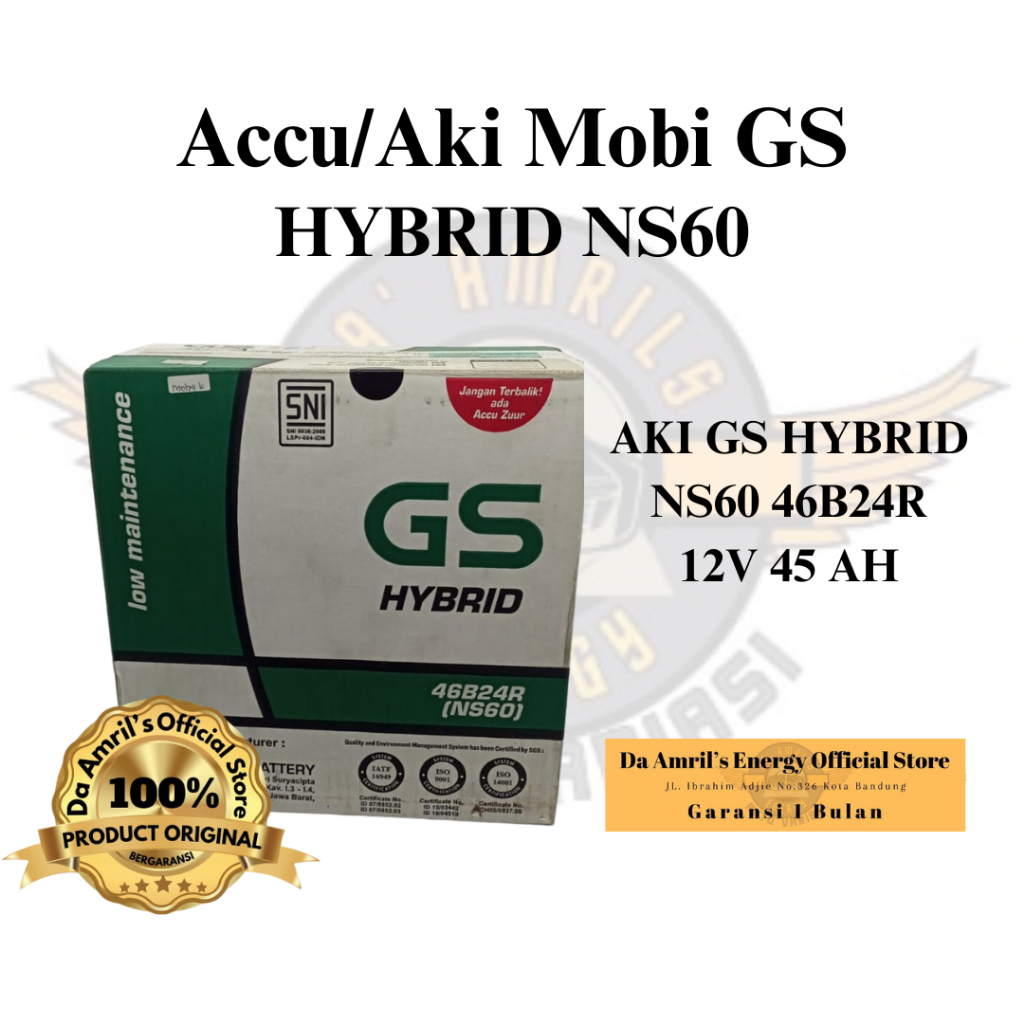 Baterry Accu / Aki GS ASTRA HYBRID NS60