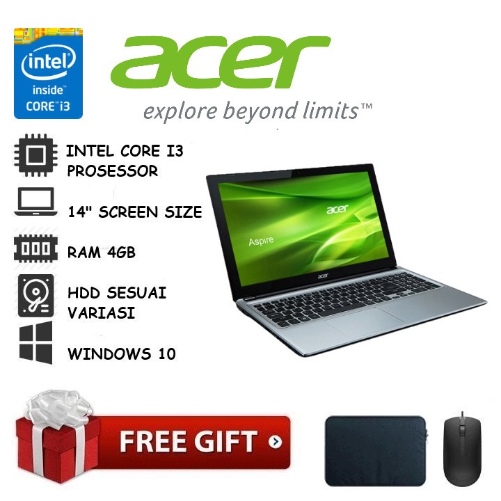 LAPTOP ACER INTEL CORE I3 RAM 8GB SSD 256GB WINDOWS 10
