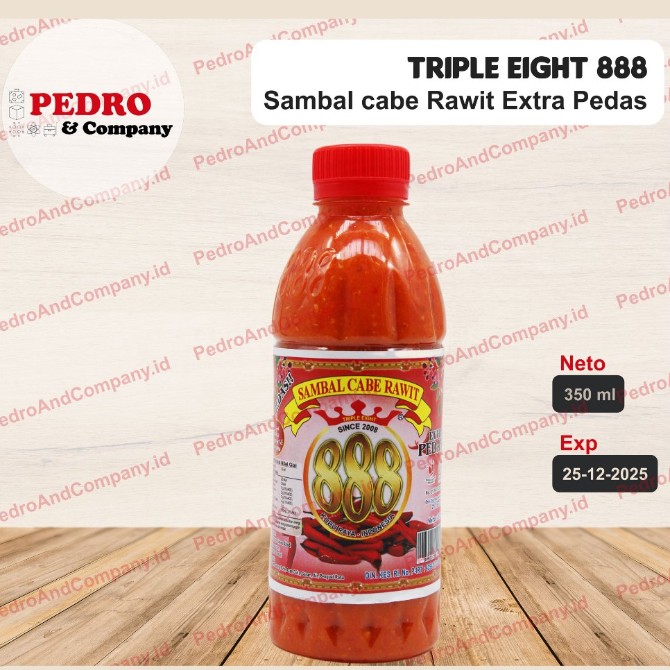 

sambal cabe rawit 888 singkawang EXTRA PEDAS 350 ml