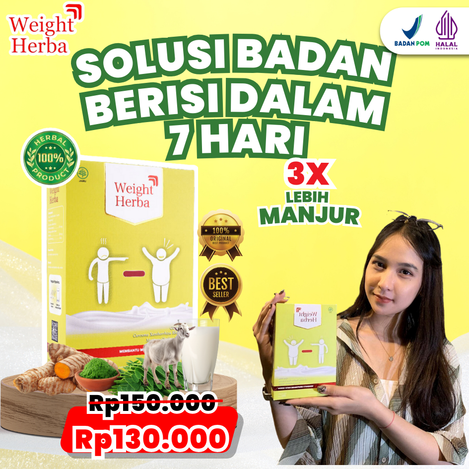 

WEIGHT HERBA ORIGINAL - SUSU HERBAL BANTU MENAMBAH BERAT BADAN DAN MENAMBAH NAFSU MAKAN