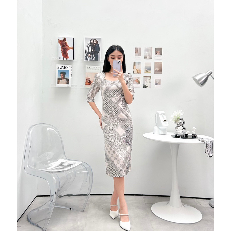 CAROCARA Anita Dress Batik Wanita Sutera Bodycon