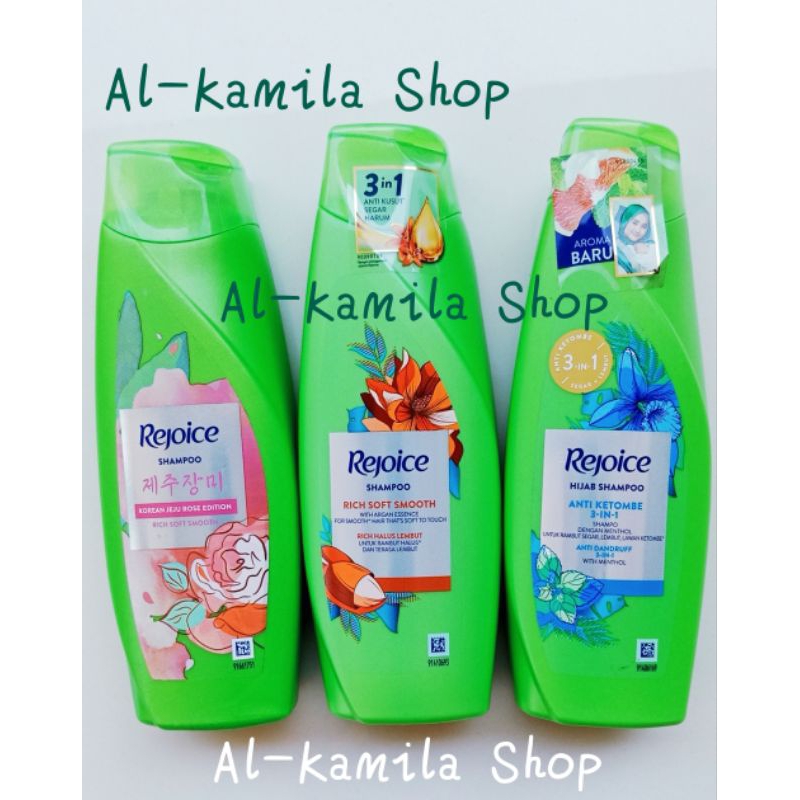 REJOICE Shampoo & Conditioner 340/150mL All Varian || Rich Soft Smooth/Rich Halus Lembut || Korean J